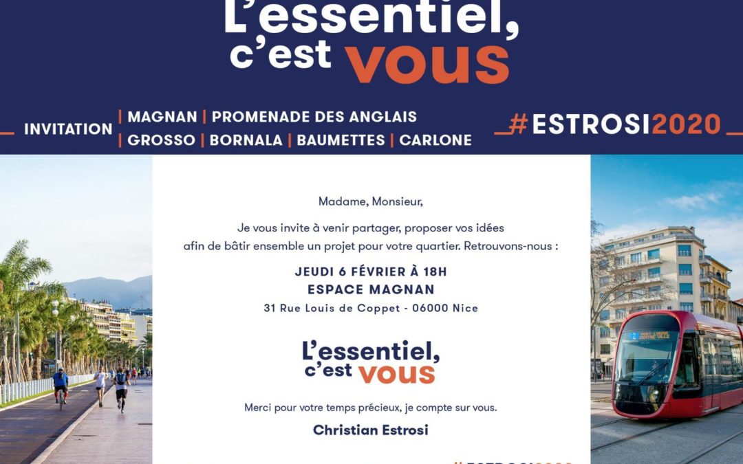 Réunion de quartier Magnan – Promenade des Anglais – Grosso – Bornala – Baumettes – Carlone – La Madeleine